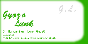 gyozo lunk business card
